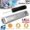 Pellet Smoker Tube 12" Stainless Steel BBQ Grill Smoker Tube Pipe For Wood Chips Cold Hot Smoking