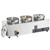 VEVOR Electric Soup Warmer, Three 7.4QT Stainless Steel Round Pot 86~185°F Adjustable Temp