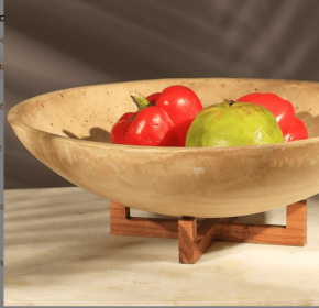 Flex Bowl With Wooden Stand