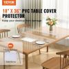VEVOR Clear Table Cover Protector, 18" x 36"/457 x 925.4 mm Table Cover, 1.5 mm Thick PVC Plastic Tablecloth