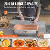 VEVOR 4-Pan Commercial Food Warmer, 4 x 20.6QT Electric Steam Table, 2000W Professional Buffet Catering Food Warmer with 4 Wheels (2 Lockable)