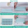 4 Packs Small Ice Cube Trays Mini Circle Ice Cube Tray Round Ice Ball Maker Mold with Lid Bin 132Pcs Ice Cubes for Chilling Drinks Coffee Juice Cockta