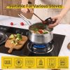 Small Soup Pot with Glass Cover Lid