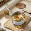 Small Soup Pot with Glass Cover Lid